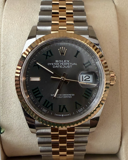 2026 Rolex Datejust "Wimbledon" 36MM Slate Dial Two-Tone Jubilee Bracelet (126233)