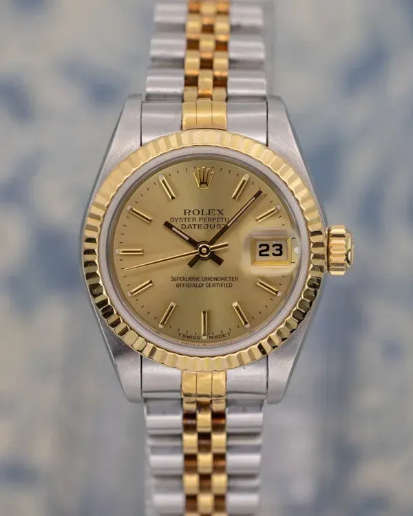 Rolex Lady-Datejust 26MM Champagne Dial Two-Tone Jubilee Bracelet (69173)