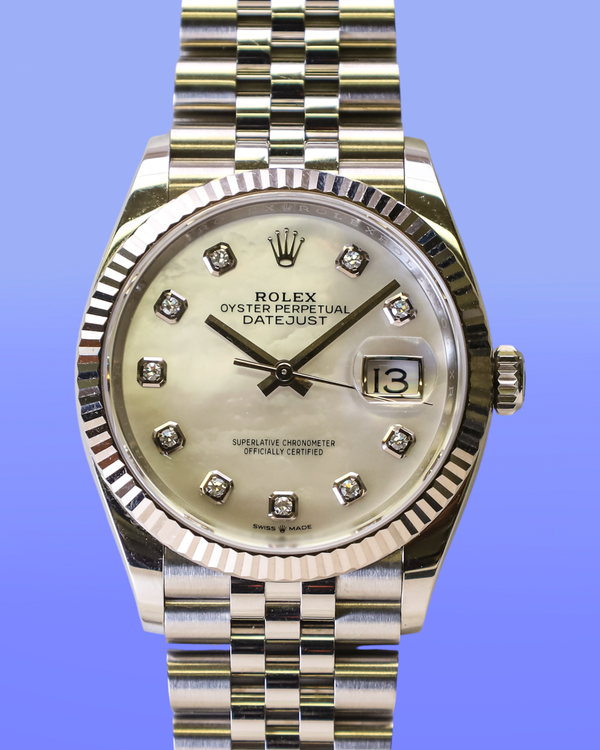 2025 Rolex Datejust 36MM Mother of Pearl Dial Jubilee Bracelet (126234)