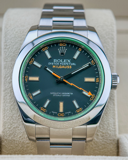 No Reserve - 2013 Rolex Milgauss 40MM Black Dial Oyster Bracelet (116400GV)