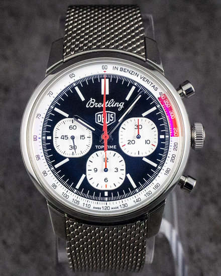 2025 Breitling Top Time B01 Deus 41MM Black Dial Steel Bracelet (AB01765A1B1A1)