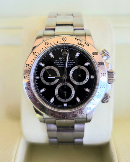 2009 Rolex Cosmograph Daytona 40MM Black Dial Oyster Bracelet (116520)