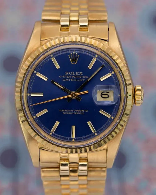 1970 Rolex Datejust 36MM Blue Dial Jubilee Bracelet (1601)