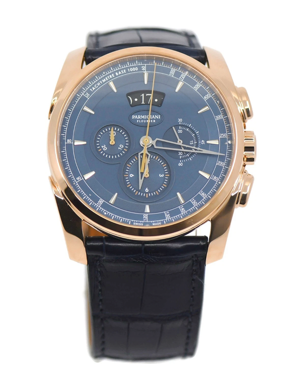 Parmigiani Fleurier Tonda Metrograph 40MM Blue Dial Leather Strap (PFC274)