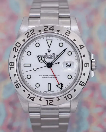 2002 (Y Serial) Rolex Explorer II "Polar" 40MM White Dial Oyster Bracelet (16570)