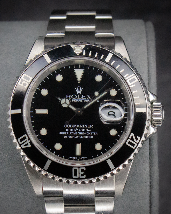 2002 Rolex Submariner Date 40MM Black Dial Oyster Bracelet (16610)