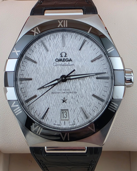 Omega Constellation 41MM Grey Dial Leather Strap (131.33.41.21.06.001)