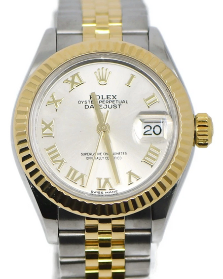 2018 Rolex Lady-Datejust 28MM Silver Dial Two-Tone Jubilee Bracelet (279173)