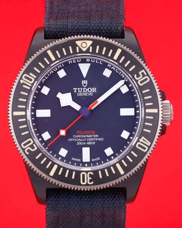 No Reserve - 2024 Tudor Pelagos FXD "Alinghi Red Bull Racing Edition" 42MM Blue Dial Textile Strap (25707KN)