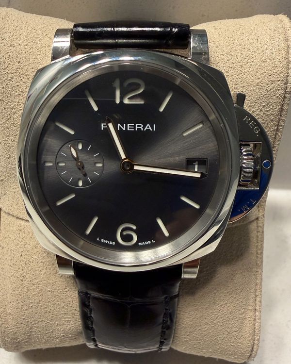 No Reserve - 2025 Panerai Luminor Due 38MM Grey Dial Leather Strap (PAM01247)