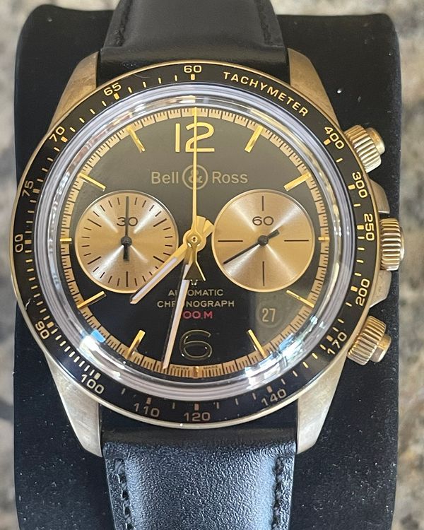 No Reserve - 2023 Bell & Ross BR V2-94 Bellytanker Bronze L.E. 41MM Black Dial Leather Strap (BRV294-BC-BR)