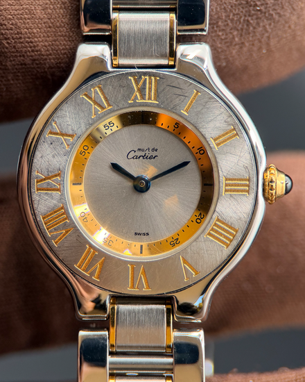 Cartier Must de Cartier 31MM Quartz Silver Dial Two-Tone Bracelet (W10072R6)