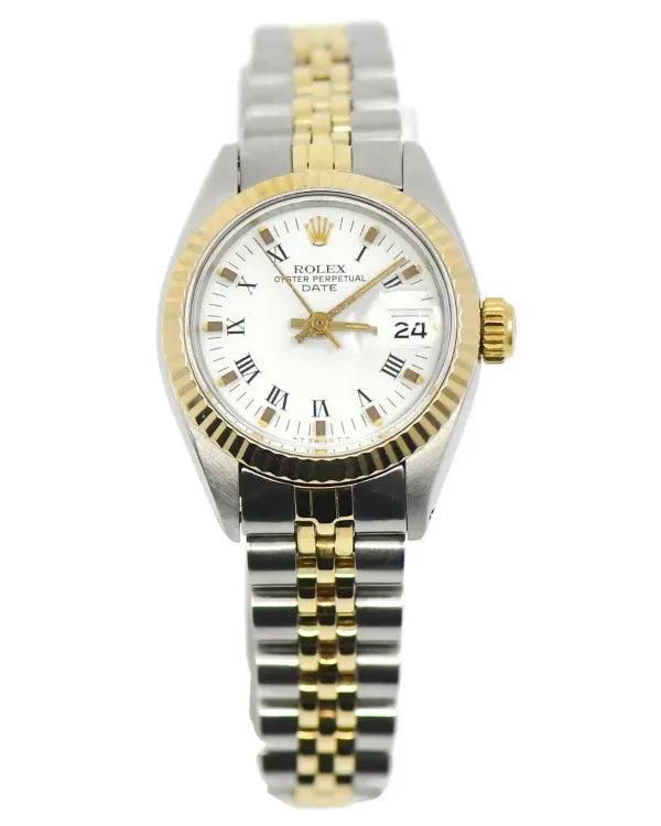 Rolex Oyster Perpetual Lady Date 26MM White Dial Two-Tone Jubilee Bracelet (6917)