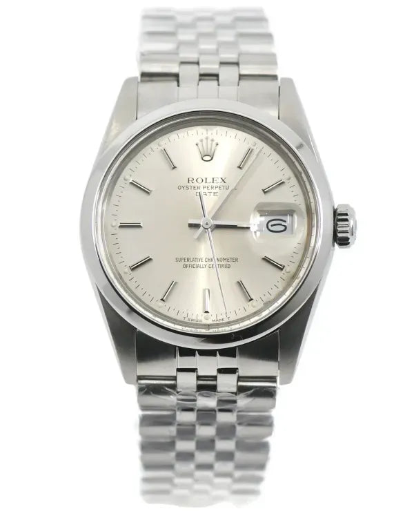 Rolex Oyster Perpetual Date 34MM Silver Dial Steel Bracelet (15000)