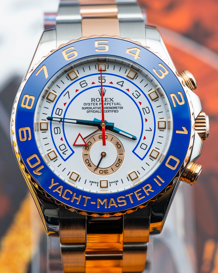 Rolex Yacht-Master II 44MM White Dial Two-Tone Oyster Bracelet (116681)