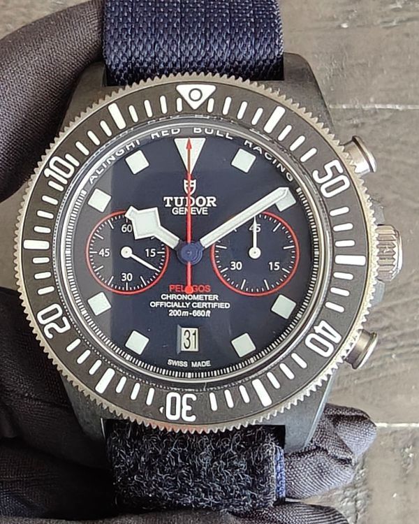 2025 Tudor Pelagos FXD Chrono "Alinghi Red Bull Racing Edition" 43MM Blue Dial Textile Strap (25807KN)