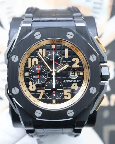 Audemars Piguet Royal Oak Offshore Chronograph "Arnold Schwarzenegger The Legacy" L.E. 48MM Black Dial Leather Strap (26378IO)
