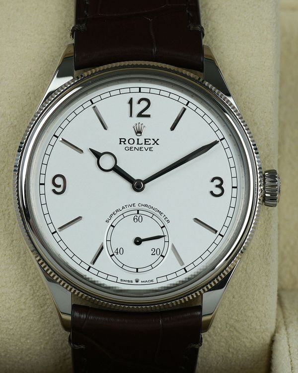 2024 Rolex 1908 39MM White Dial Leather Strap (52509)