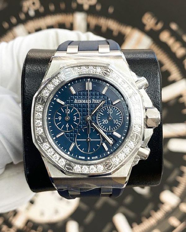 Audemars Piguet Royal Oak Offshore Chronograph 37MM Blue Dial Rubber Strap (26231ST)