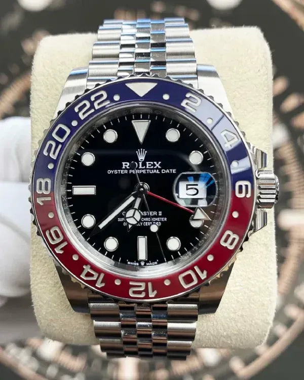 Rolex GMT-Master II "Pepsi" 40MM Black Dial Jubilee Bracelet (126710BLRO)
