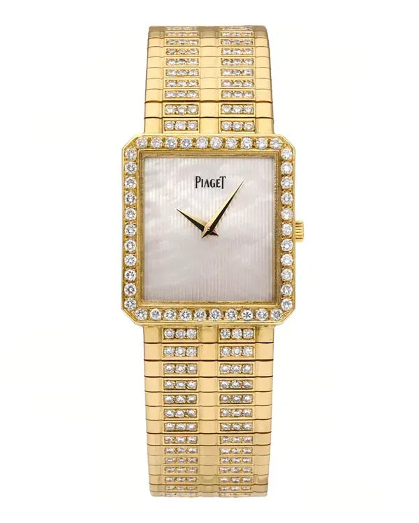 Piaget Protocole 25MM Mother Of Pearl Dial Yellow Gold Bracelet (8154)