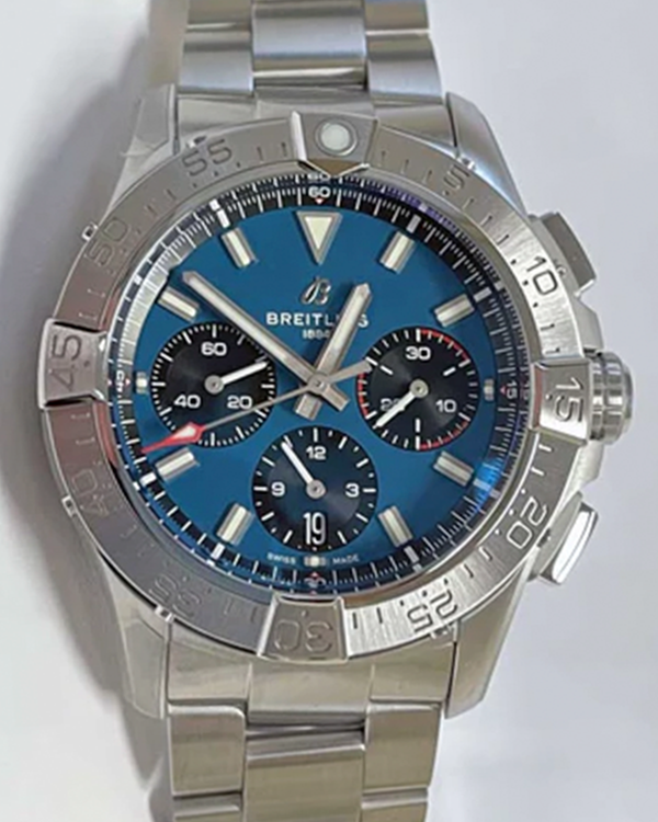 Breitling Chronomat 42MM Blue Dial Steel Bracelet (AB0134101C1A1)