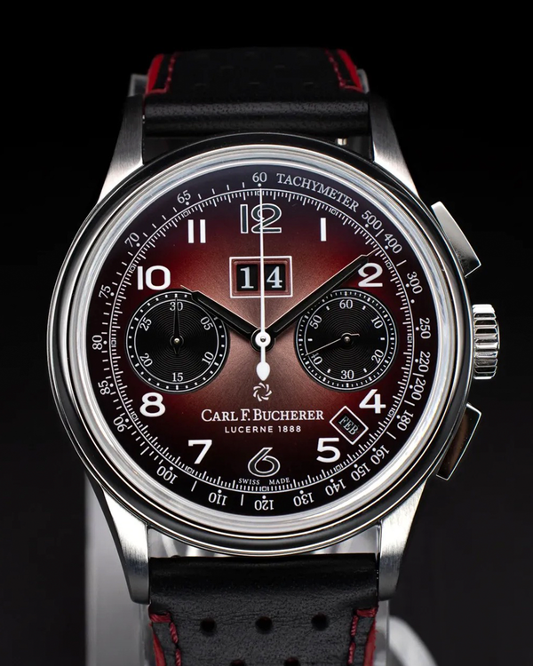 No Reserve - 2025 Carl F. Bucherer Heritage BiCompax Annual "Hometown Edition San Francisco" L.E. 41MM Red Dial Leather Strap (00.10803.08.92.74)