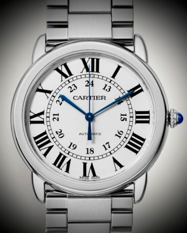 No Reserve - 2015 Cartier Ronde De Cartier 36MM Quartz Silver Dial Steel Bracelet (W6701005)