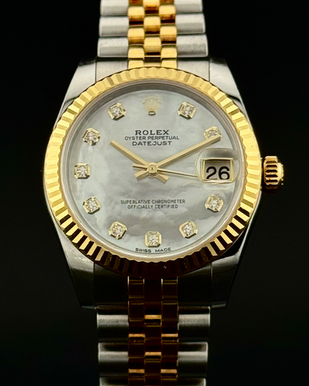 2018 Rolex Lady-Datejust 31MM Mother of Pearl Dial Two-Tone Super Jubilee Bracelet (178273)