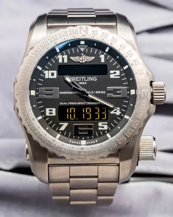 2015 Breitling Emergency 51MM Black Dial Titanium Bracelet (E76325BA/BC02)