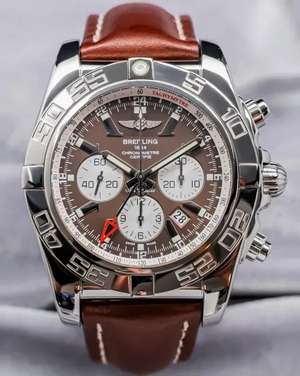 Breitling Chronomat 47MM Brown Dial Leather Strap (AB0410)
