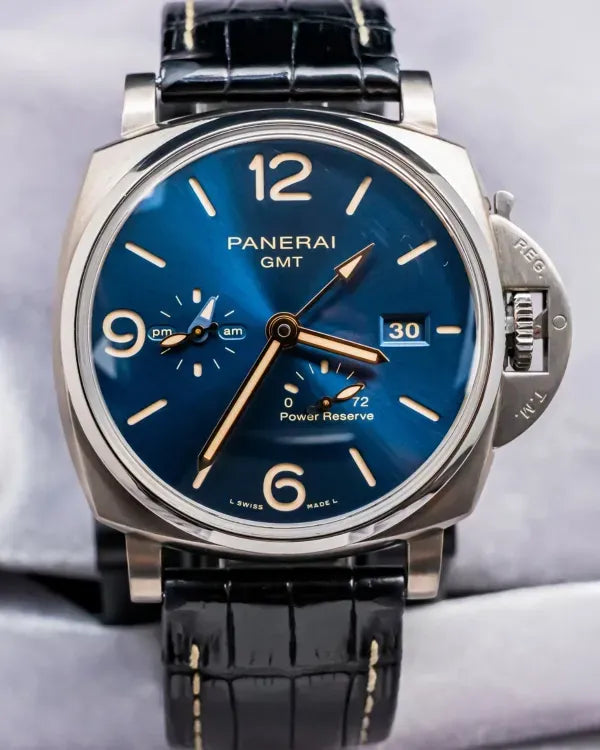 Panerai Luminor Due GMT 45MM Blue Dial Leather Strap (PAM00964)
