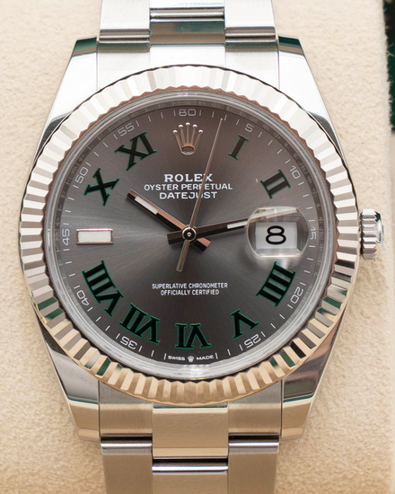 2022 Rolex Datejust 41MM Slate "Wimbledon" Dial Oyster Bracelet (126334)
