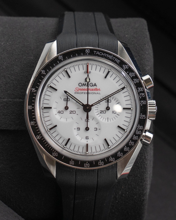 2025 Omega Speedmaster Professional Moonwatch 42MM White Dial Rubber Strap (310.32.42.50.04.001)