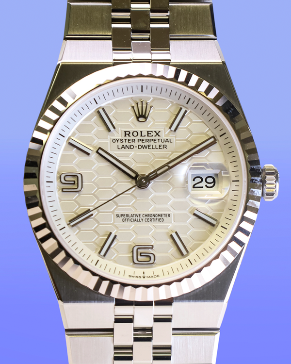 2026 Rolex Land-Dweller 40MM White Dial Flat Jubilee Bracelet (127334)