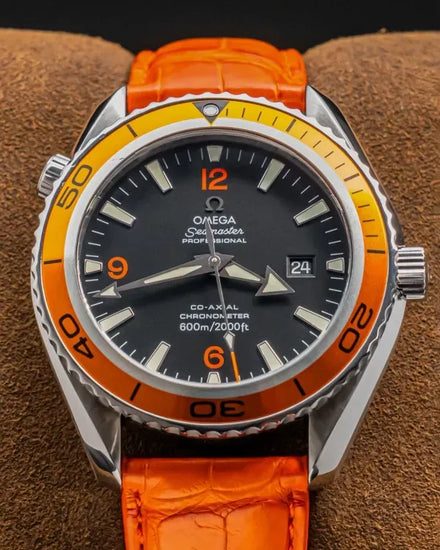 Omega Seamaster Planet Ocean 45.5MM Black Dial Leather Strap (2908.50.38)