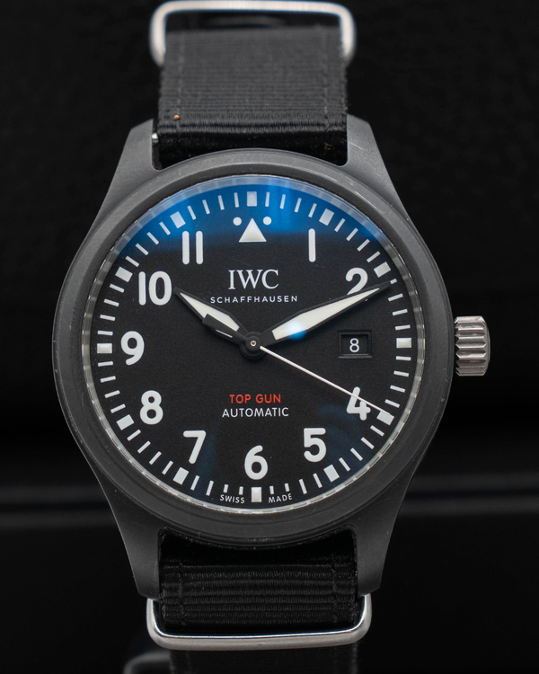 2022 IWC Schaffhausen Pilot Top Gun 41MM Black Dial Textile Strap (IW326901)