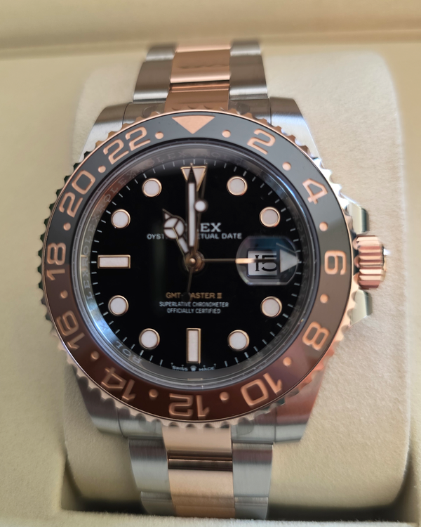 2026 Rolex GMT-Master II "Rootbeer" 40MM Black Dial Two-Tone Oyster Bracelet (126711CHNR)