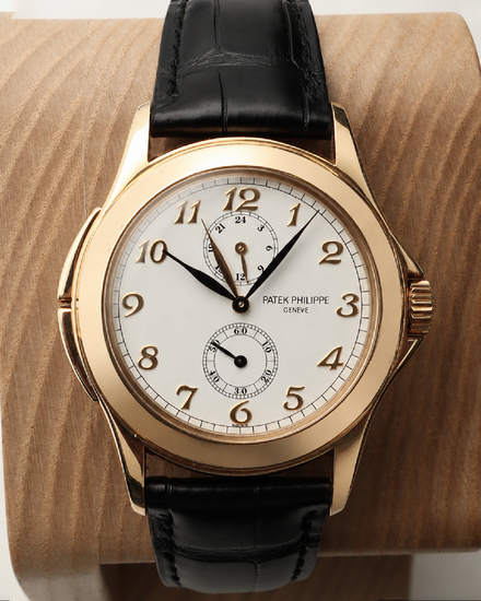 Patek Philippe Calatrava Travel Time 37MM Silver Dial Leather Strap (5134J-001)
