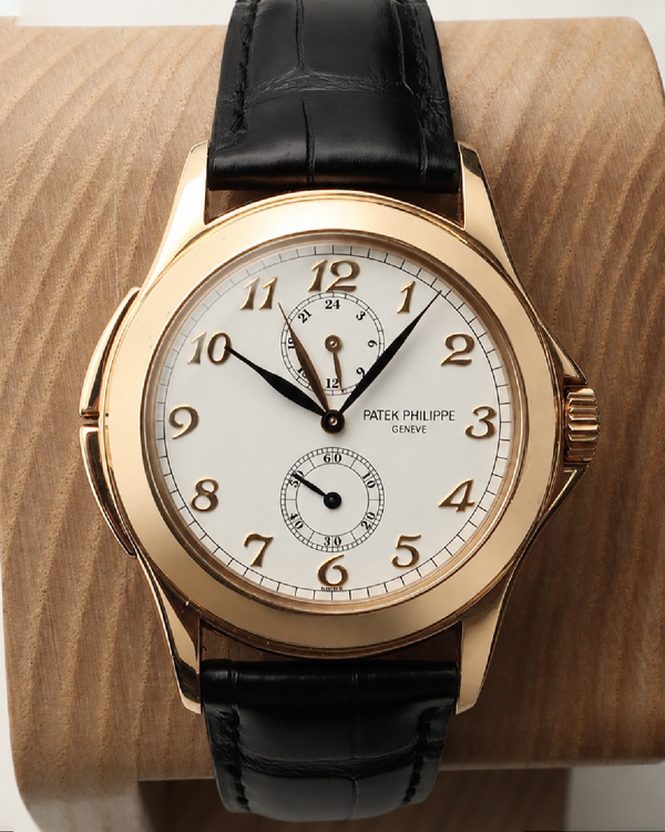 Patek Philippe Calatrava Travel Time 37MM Silver Dial Leather Strap (5134J-001)