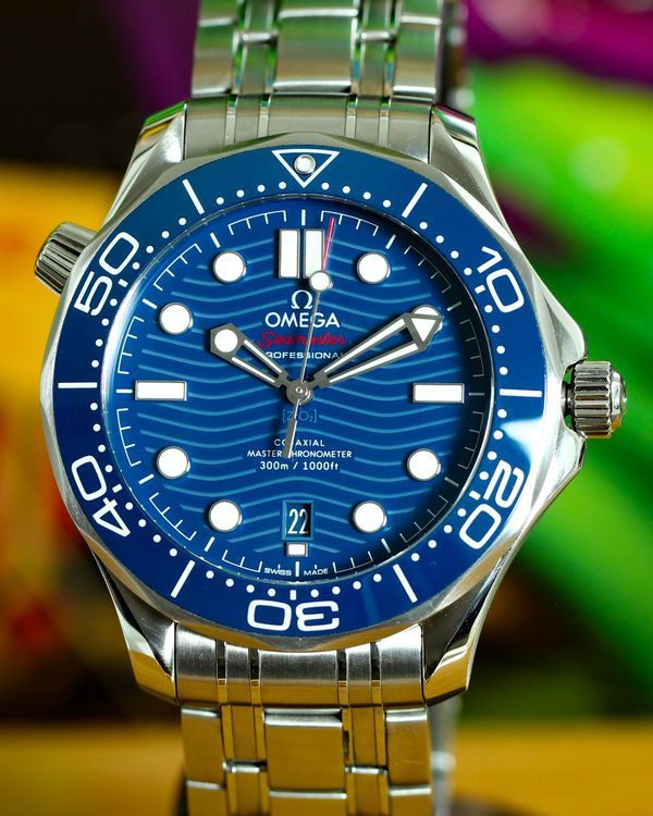No Reserve - 2022 Omega Seamaster Diver 300M 42MM Blue Dial Steel Bracelet (210.30.42.20.03.001)