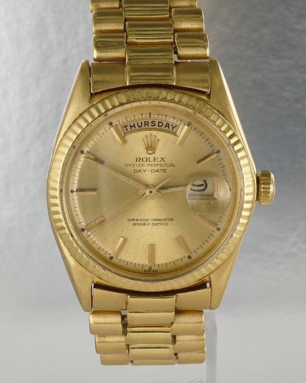 Rolex Day-Date 36MM Champagne Dial Yellow Gold President Bracelet (1803)