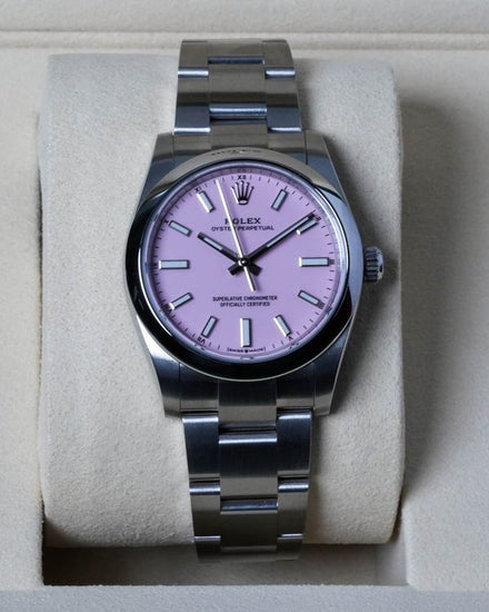 2026 Rolex Oyster Perpetual 34MM Pink Dial Oyster Bracelet (124200)