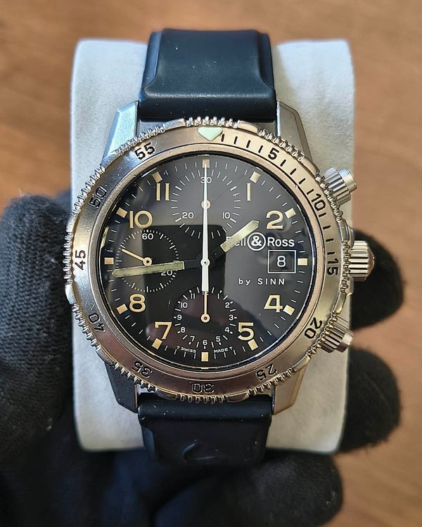Bell & Ross BR 03-92 Diver Chronograph x Sinn L. E. 40MM Black Dial Rubber Strap (103.0288)