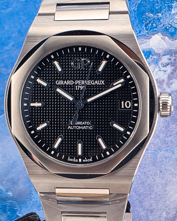 2026 Girard Perregaux Laureato 42MM Black Dial Steel Bracelet (81010-11-634-11A)