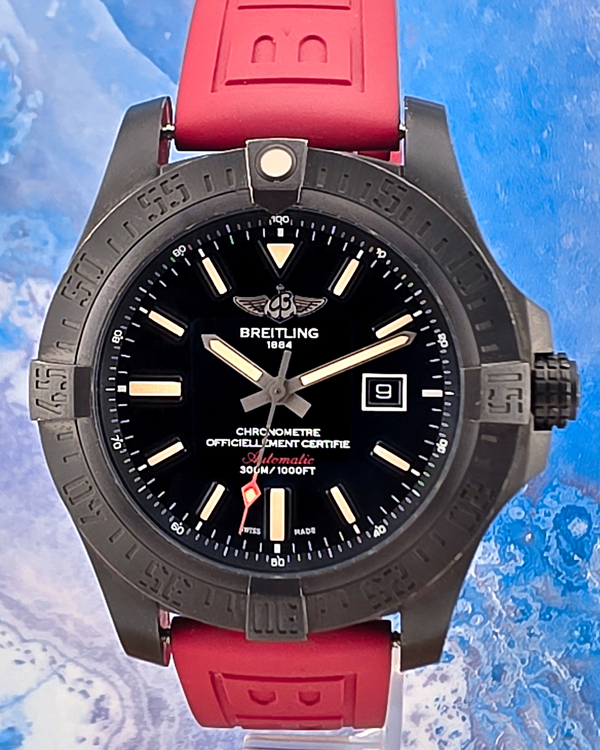 2019 Breitling Avenger Blackbird 48MM Black Dial Rubber Strap (V1731010/BD12)