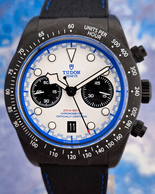 2025 Tudor Black Bay Chrono "Carbon 25" L.E. 42MM White Dial Rubber Strap (79377KN)