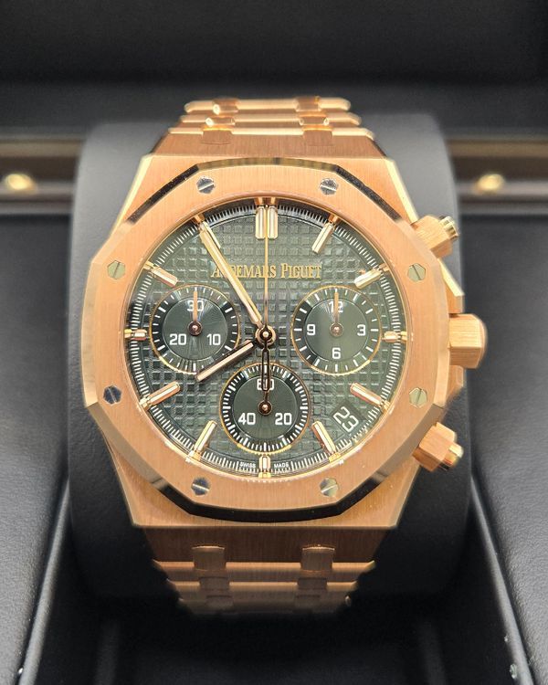 2022 Audemars Piguet Royal Oak Chronograph 41MM Green Dial Rose Gold Bracelet (26240OR.OO.1320OR.04)