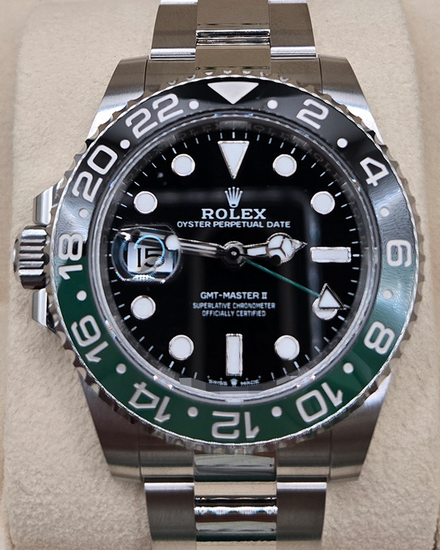2024 Rolex GMT-Master II "Sprite" 40MM Black Dial Oyster Bracelet (126720VTNR)