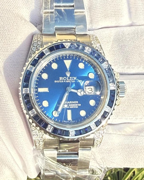Rolex Submariner Date 40MM Aftermarket Blue Dial Oyster Bracelet (116610LN)
